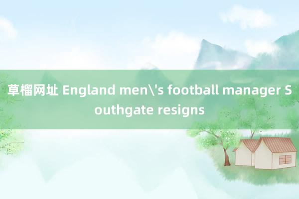 草榴网址 England men's football manager Southgate resigns