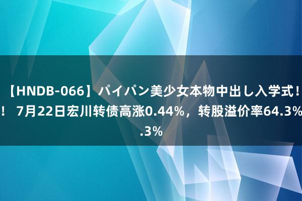 【HNDB-066】パイパン美少女本物中出し入学式！！ 7月22日宏川转债高涨0.44%，转股溢价率64.3%