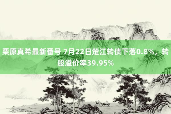 栗原真希最新番号 7月22日楚江转债下落0.8%，转股溢价率39.95%