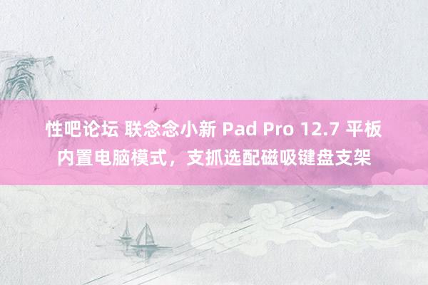   性吧论坛 联念念小新 Pad Pro 12.7 平板内置电脑模式，支抓选配磁吸键盘支架