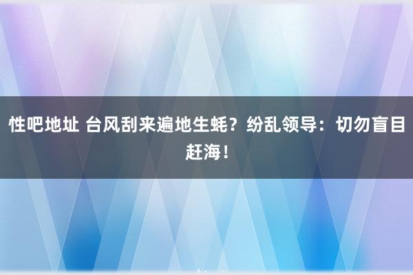   性吧地址 台风刮来遍地生蚝？纷乱领导：切勿盲目赶海！