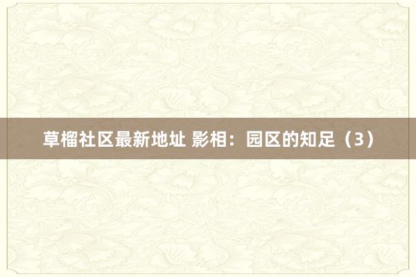 草榴社区最新地址 影相：园区的知足（3）