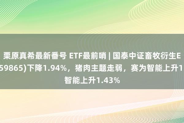 栗原真希最新番号 ETF最前哨 | 国泰中证畜牧衍生ETF(159865)下降1.94%，猪肉主题走弱，赛为智能上升1.43%